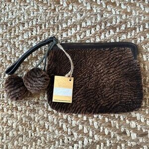 Patricia Nash Leather Sherpa Cassini Wristlet
